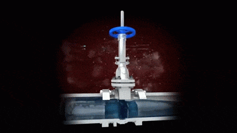 صمام البوابة ذو الساق الصاعدة (rising stem gate valve)