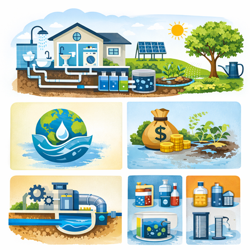 فوائد معالجة المياه الرمادية - Benefits of Greywater Treatment